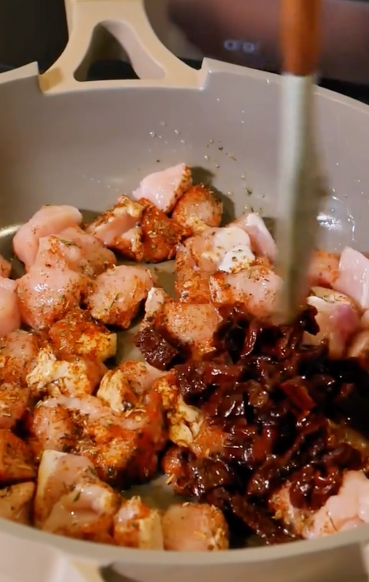 ONE POT Orzo de Tomates Secos con Pollo