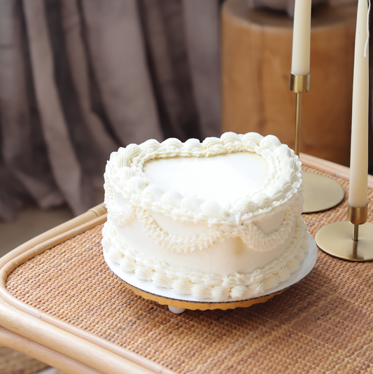 Vintage Heart Shaped Cake