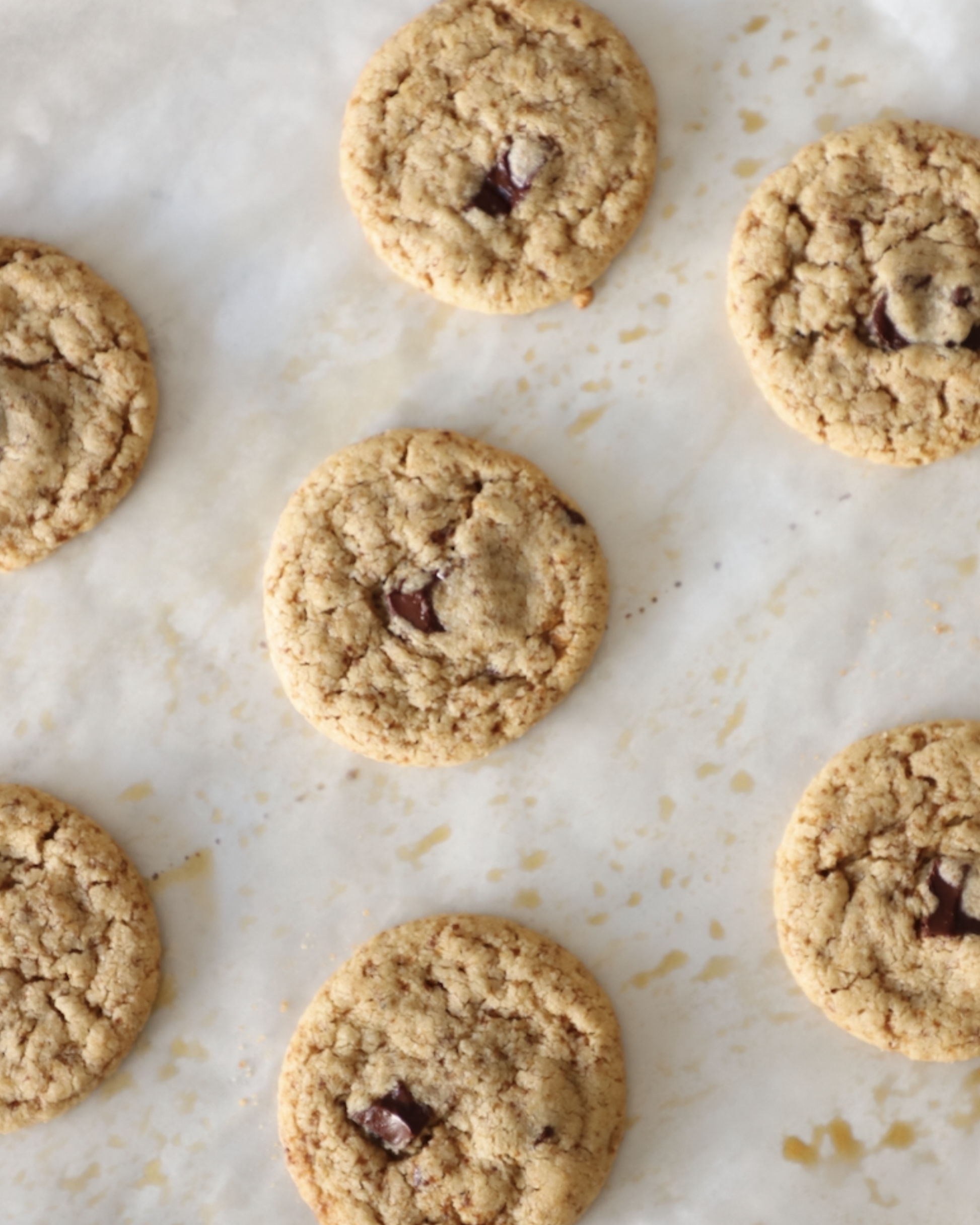 Tahini Chocolate Chunk Cookies - Skinny Cravings