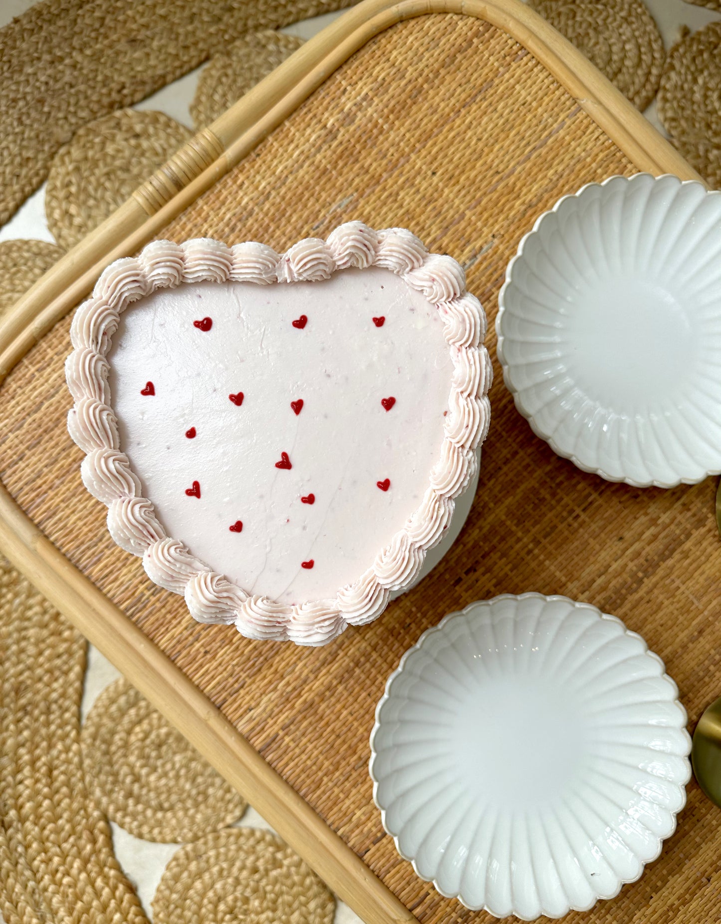 Heart Shaped Raspberry Vanilla Cake