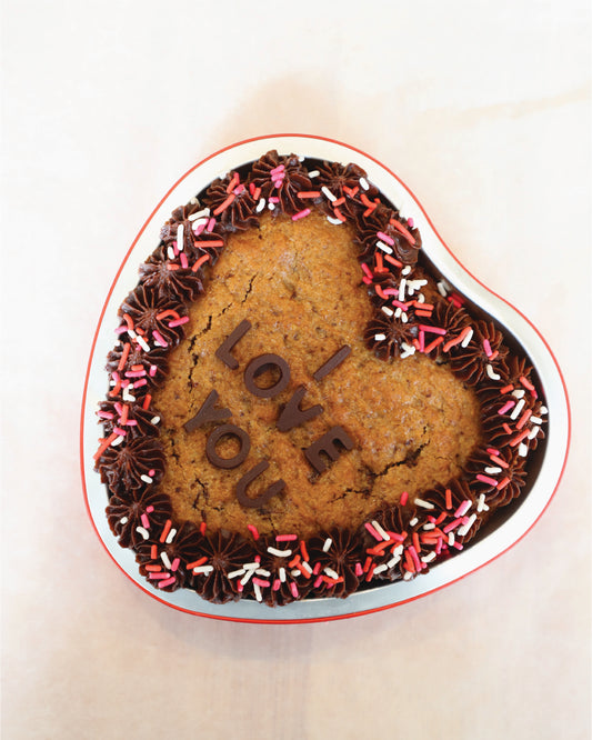 Heart Shaped Cookie / Brownie Cake
